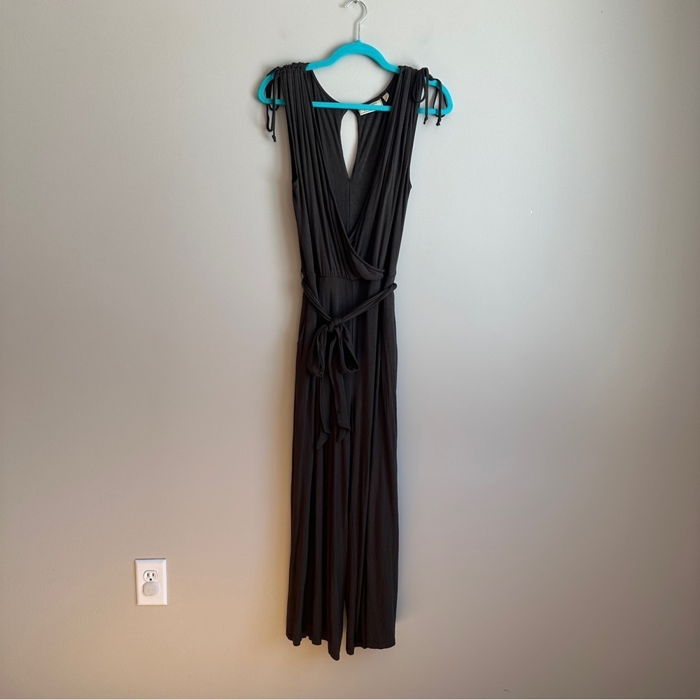 Moulinette Soeurs Anthropologie Green Jersey Knit Wide Leg Jumpsuit S